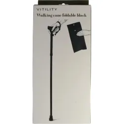 Vitility Wandelstok opvouwbaar zwart