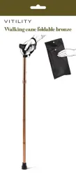 Vitility Wandelstok opvouwbaar brons