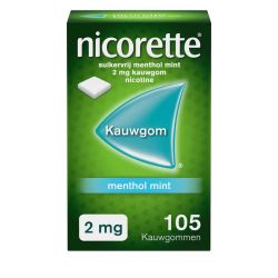 Nicorette Kauwgom 2mg menthol mint