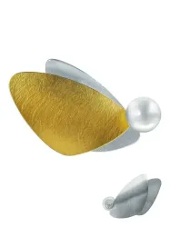 Lichtwesen Hanger snelle engel goud&zilver parel en zirkonia