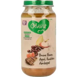 Olvarit Bruine bonen, appel, rundvlees en aardappel 15M06