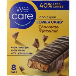 We Care Lower carb tussendoortje chocola & hazelnoot