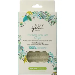 Lady Green Konjac gelaatspons aloe vera