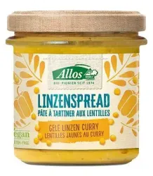 Allos Linzenspread gele curry bio