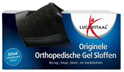 Lucovitaal Orthopedische gel sloffen zwart maat 38-39