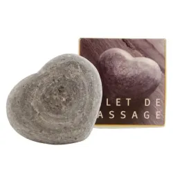 Aleppo Soap Co Massage hart leisteen zwart