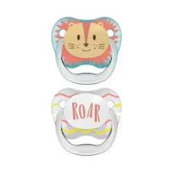Dr Brown's Fopspeen prevent animal faces F1 blauw