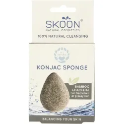 Skoon Konjac spons bamboo charcoal bio