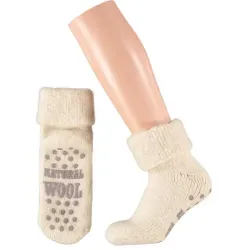 Apollo Slofsok anti slip unisex grijs/beige maat 35-38