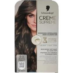 Schwarzkopf Creme supreme 6-0 licht bruin