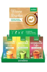Purasana Hot drinks display gevuld bio