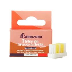 Lamazuna Set of 3 toothbrush heads soft S