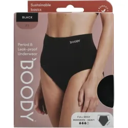 Boody Menstruatieondergoed tailleslip zwart normaal XS