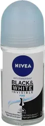 Nivea Deodorant roller invisible black & white pure