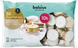 Bolsius Horeca maxi waxine lichten 10uur wit
