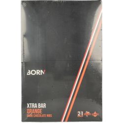 Born Xtra bar orange dark chocolate box 15 x 50 gram