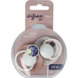 Difrax Fopspeen glow dynamic 18  mnd ivory/blush