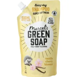 Marcel's Green Soap Shampoo vanille & kersenbloesem navulling
