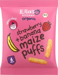 Ella's Kitchen Maize puffs aardbei/banaan 6  maanden bio