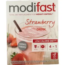 Modifast Intensive milkshake aardbei 8 zakjes