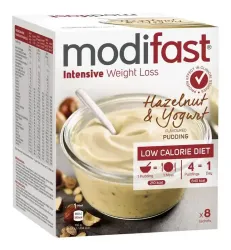 Modifast Intensive pudding hazelnoot & yoghurt 8 zakjes