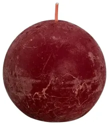 Bolsius Rustiek bolkaars shine 76 velvet red