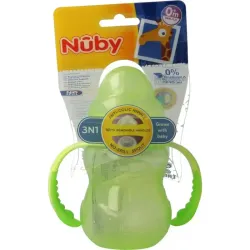 Nuby Trainingsfles anti lekspeen en anti lektuit 0 