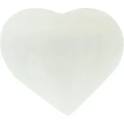 Steengoed Hart seleniet wit ca 6 cm