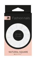 2B Nails natural square