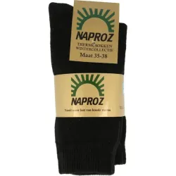 Naproz Thermo sokken zwart maat 35-38