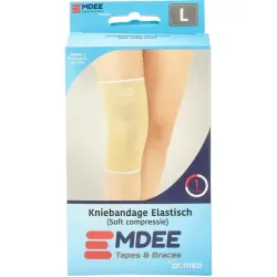 Emdee Elastic support knie maat L huidskleur