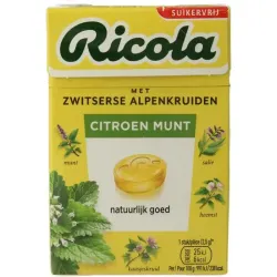 Ricola Citroen munt suikervrij doosje