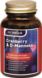 All Natural Cranberry 250mg & D-mannose 250