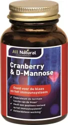 All Natural Cranberry 250mg & D-mannose 250