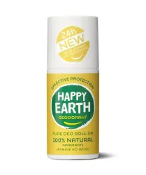 Happy Earth Deodorant roll on jasmine ho wood