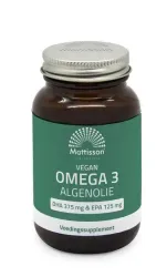 Mattisson Vegan omega 3 algenolie DHA 375mg EPA 125mg