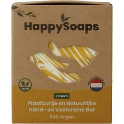 Happysoaps Hand & voetcreme bar soft argan