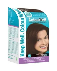 Colourwell 100% Natuurlijke haarkleur donker kastanje bruin