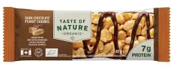 Taste Of Nature Dark chocolate peanut caramel bio