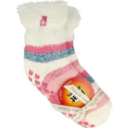 Heat Holders Ladies lounge socks 4-8 37-42 cream stripe