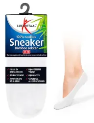 Lucovitaal Bamboe sneakersok wit maat 35-38