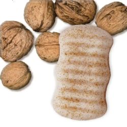Lady Green Konjac lichaamsspons crushed walnut