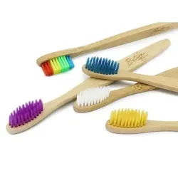 Betereproducten Bamboe tandenborstel voor volwassenen regenboog