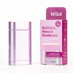 Wild Natural deodorant purple case & coconut & vanilla