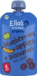 Ella's Kitchen Blueberries apples & bananas & vanille 4  mnd bio