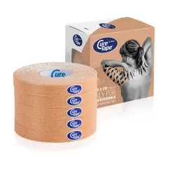 Curetape Classic Beige 1cm x 5m - 5 stuks