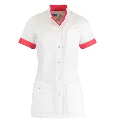 De Berkel Dames jasje JILL Wit-roze Maat L