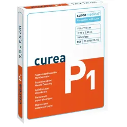 Curea P1 SuperCore wondverband 7,5 x 7,5 cm steriel 10 stuks
