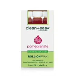Clean & Easy Roll-On Wax Pomegranate large 80 gram 3 stuks