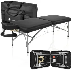 ZenGrowth Massagebank Artarmon 2-delig zwart